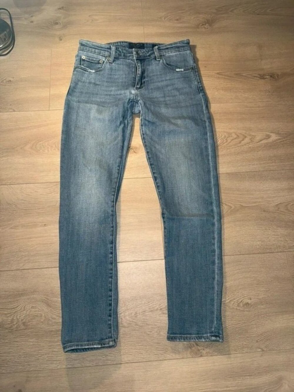 Light Wash Straight Leg Jeans